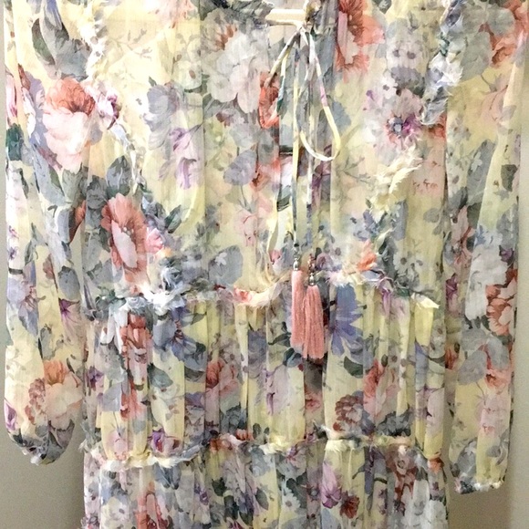 FLORAL CHIFFON DRESS - Picture 2 of 11